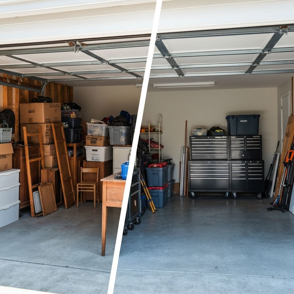 Before and after junk removal comparison